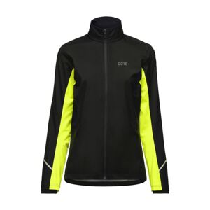 GORE Cyklistická vetruodolná bunda - R3 PARTIAL GTX - čierna/žltá