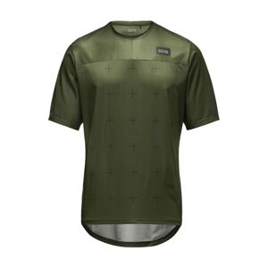 GORE Cyklistický dres s krátkym rukávom - TRAILKPR DAILY - zelená 2XL