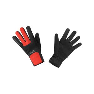 GORE Cyklistické rukavice dlhoprsté - M GWS THERMO - červená/čierna 2XL