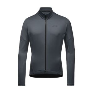 GORE Cyklistický dres s dlhým rukávom zimný - C3 THERMO - šedá