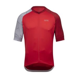 GORE Cyklistický dres s krátkym rukávom - C5 - červená/biela XL