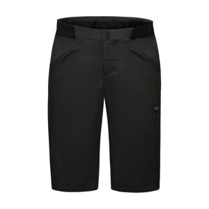 GORE Cyklistické nohavice krátke bez trakov - FERNFLOW - čierna 2XL