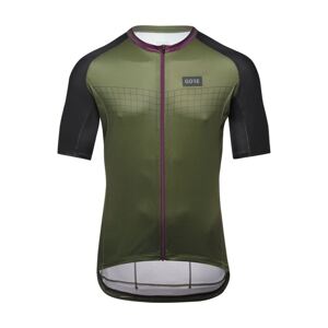 GORE Cyklistický dres s krátkym rukávom - GRID FADE 2.0 - zelená/fialová XL