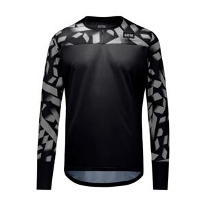 GORE Cyklistické tričko s dlhým rukávom - TRAILKPR - čierna/šedá 2XL