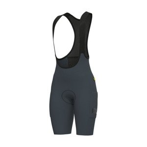 ALÉ Cyklistické nohavice krátke s trakmi - GRAVEL-PRO OFF ROAD - šedá S