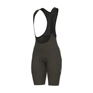 ALÉ Cyklistické nohavice krátke s trakmi - GRAVEL-PRO OFF ROAD - zelená L