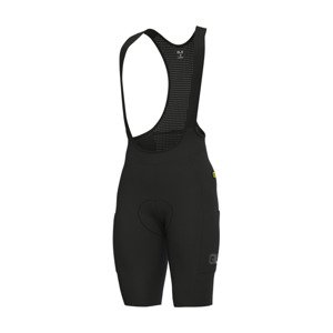 ALÉ Cyklistické nohavice krátke s trakmi - GRAVEL-PRO OFF ROAD - GRAVEL - čierna L