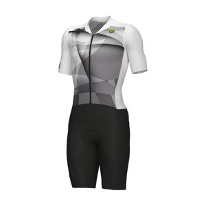 ALÉ Cyklistická kombinéza - WATT 3.6 R-EV1 - biela/čierna 4XL