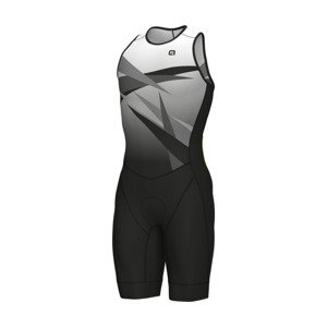 ALÉ Cyklistická kombinéza - HORIZON TRIATHLON - biela/šedá/čierna L