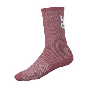 ALÉ Cyklistické ponožky klasické - SAUVAGE - červená/biela 40-43