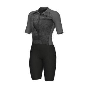 ALÉ Cyklistická kombinéza - BEYOND TRIATHLON - šedá/čierna S