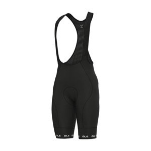 ALÉ Cyklistické nohavice krátke s trakmi - STRADA 2.0 PR-E - čierna/biela 2XL