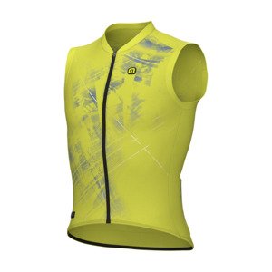 ALÉ Cyklistický dres bez rukávov - MIRROR PR-E - žltá S