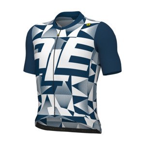 ALÉ Cyklistický dres s krátkym rukávom - MULTIVERSO PR-E - modrá/biela 5XL