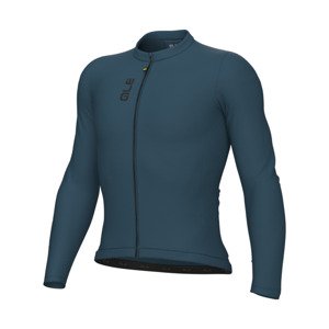 ALÉ Cyklistický dres s dlhým rukávom letný - COLOR BLOCK PRAGMA - modrá L