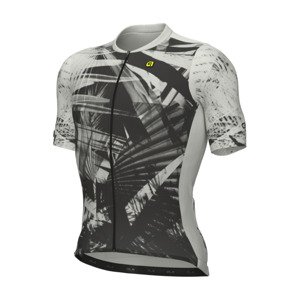 ALÉ Cyklistický dres s krátkym rukávom - PALM PR-E - biela/zelená M