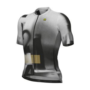 ALÉ Cyklistický dres s krátkym rukávom - SOUND PR-E - biela/šedá 5XL