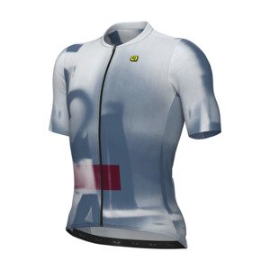 ALÉ Cyklistický dres s krátkym rukávom - SOUND PR-E - biela/modrá 4XL
