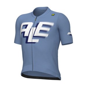 ALÉ Cyklistický dres s krátkym rukávom - SAUVAGE PR-E - modrá/biela 2XL