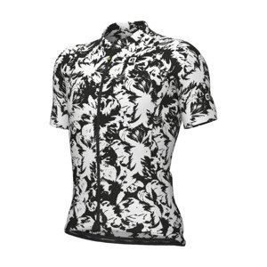 ALÉ Cyklistický dres s krátkym rukávom - ESSENZA PRAGMA - čierna/biela 4XL