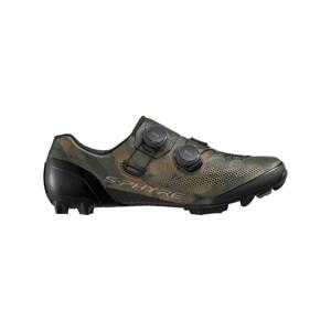 SHIMANO Cyklistické tretry - SH-XC903 LTD - hnedá/zelená 44