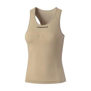 SHIMANO Cyklistické tričko bez rukávov - VERTEX SL - béžová L-XL