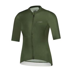 SHIMANO Cyklistický dres s krátkym rukávom - SAKURA - zelená M