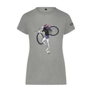 SHIMANO Cyklistické tričko s krátkym rukávom - SENTIERO LTD - šedá S