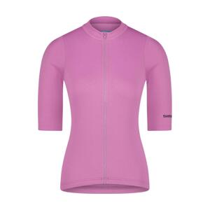 SHIMANO Cyklistický dres s krátkym rukávom - ELEMENTO - fialová