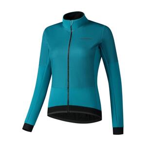 SHIMANO Cyklistická vetruodolná bunda - KAEDE WIND - tyrkysová M