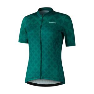 SHIMANO Cyklistický dres s krátkym rukávom - MIZUKI - zelená XS