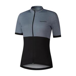 SHIMANO Cyklistický dres s krátkym rukávom - ELEMENT - šedá/čierna S