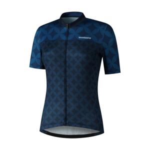 SHIMANO Cyklistický dres s krátkym rukávom - MIZUKI - modrá M