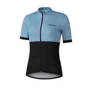 SHIMANO Cyklistický dres s krátkym rukávom - ELEMENT - svetlo modrá/čierna S