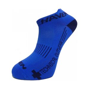 HAVEN Cyklistické ponožky členkové - SNAKE SILVER NEO 2PAK - modrá 40-41