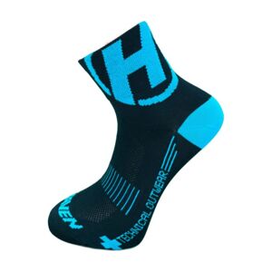 HAVEN Cyklistické ponožky klasické - LITE SILVER NEO 2PAK - čierna/modrá 42-43