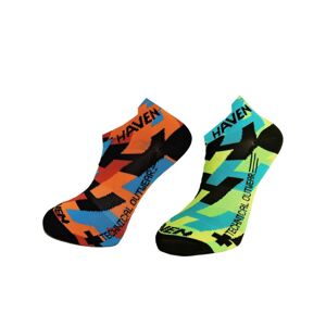 HAVEN Cyklistické ponožky členkové - SNAKE NEO - viacfarebná
