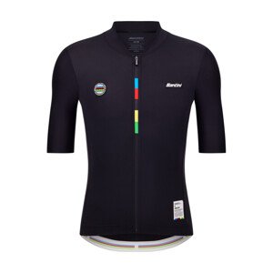 SANTINI Cyklistický dres s krátkym rukávom - UCI WORLD CHAMPION - čierna