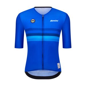 SANTINI Cyklistický dres s krátkym rukávom - UCI WORLD CHAMPION ITALY - modrá