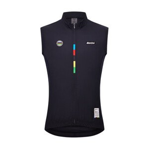 SANTINI Cyklistická vesta - UCI WORLD CHAMPION - čierna L