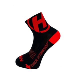 HAVEN Cyklistické ponožky klasické - LITE SILVER NEO 2PAK - čierna/červená 40-41