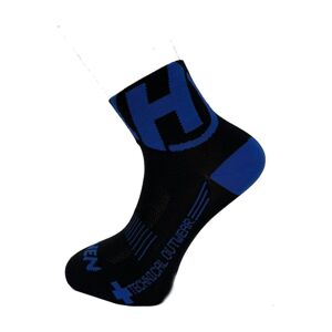 HAVEN Cyklistické ponožky klasické - LITE SILVER NEO 2PAK - čierna/modrá 42-43