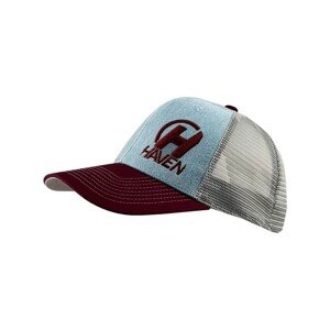 HAVEN Cyklistická čiapka - TRUCKER - šedá/červená L-XL