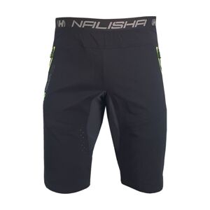 HAVEN Cyklistické nohavice krátke bez trakov - NALISHA SLIMFIT - čierna/zelená 3XL