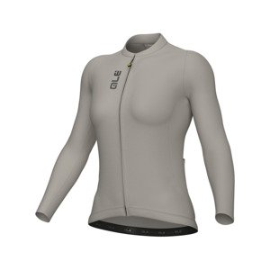 ALÉ Cyklistický dres s dlhým rukávom letný - COLOR BLOCK PRAGMA - béžová