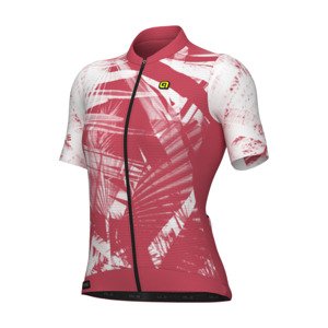 ALÉ Cyklistický dres s krátkym rukávom - PALM PR-E - červená/biela XL