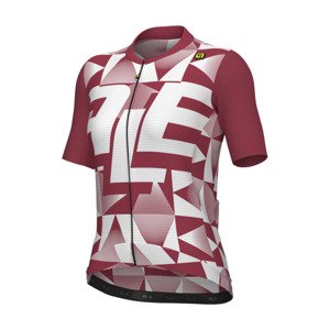 ALÉ Cyklistický dres s krátkym rukávom - MULTIVERSO PR-E - červená/biela 3XL