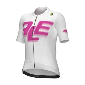 ALÉ Cyklistický dres s krátkym rukávom - SAUVAGE PR-E - biela/ružová 3XL