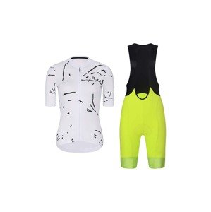RIVANELLE BY HOLOKOLO Cyklistický krátky dres a krátke nohavice - PASSION - biela/žltá/čierna