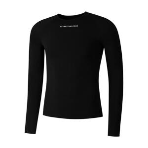 SHIMANO Cyklistické tričko s dlhým rukávom - VERTEX LONG - čierna